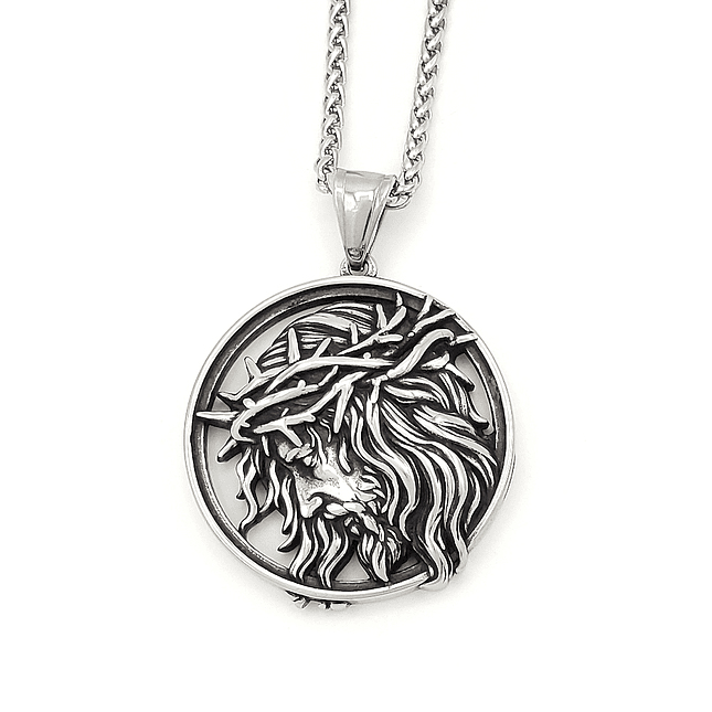 Cadena Jesucristo Corona Acero Inoxidable 1