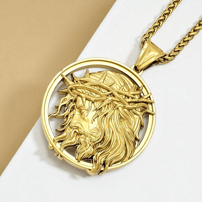 Cadena Jesucristo Corona Acero Inoxidable 7