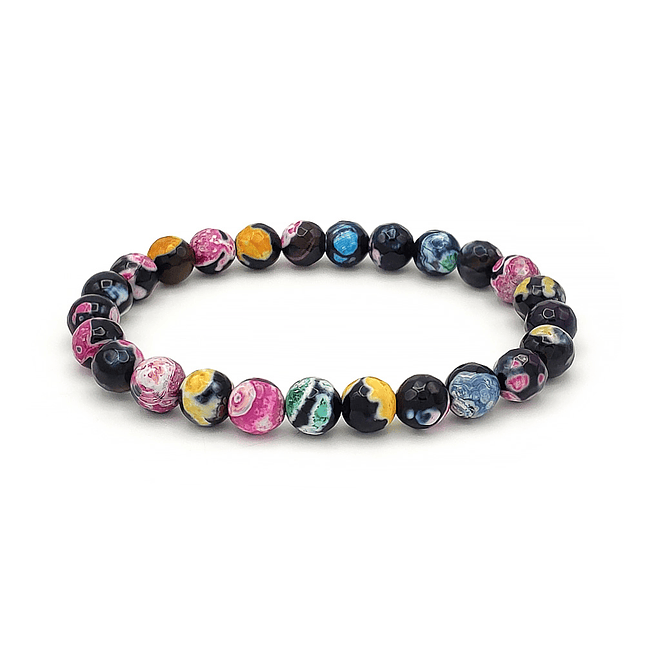 Pulsera Ágata Brasileña de Colores 8mm 1
