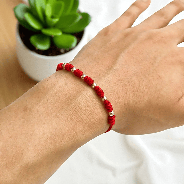 Pulsera 7 Nudos Protección Buena Suerte Oro Laminado 18k (4mm) 4