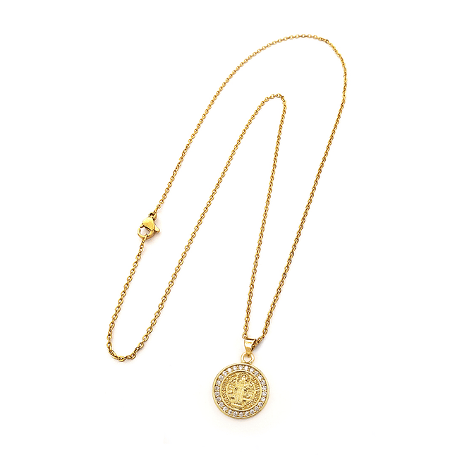 Collar Cadena con Dije del San Benito de Abad 2