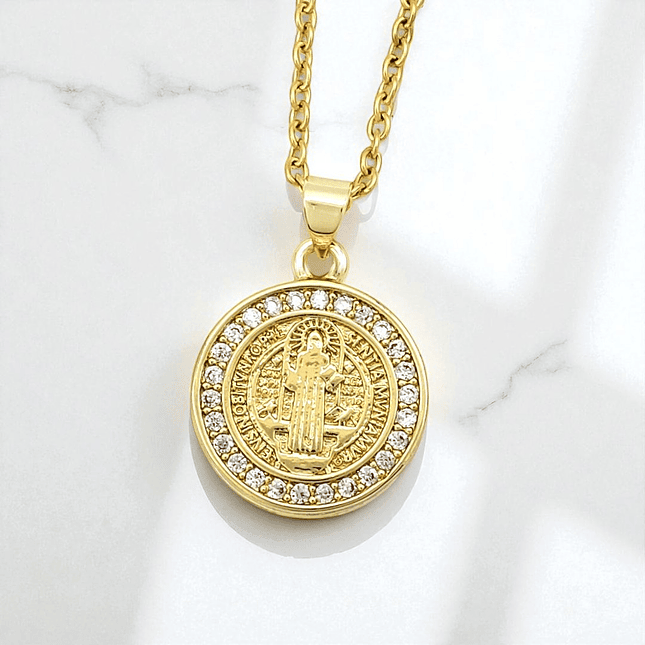 Collar Cadena con Dije del San Benito de Abad 3