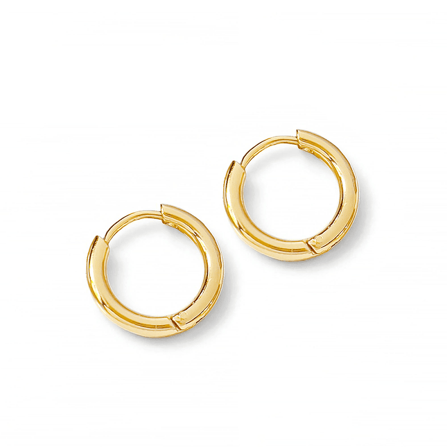 Aretes Candongas Lisas Oro Laminado 18k 1