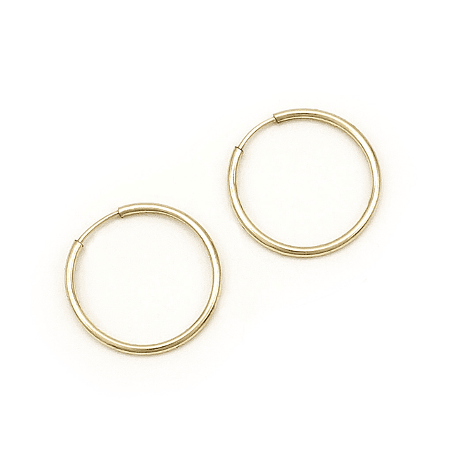 Aretes Candongas Lisas Oro Laminado 18k 4