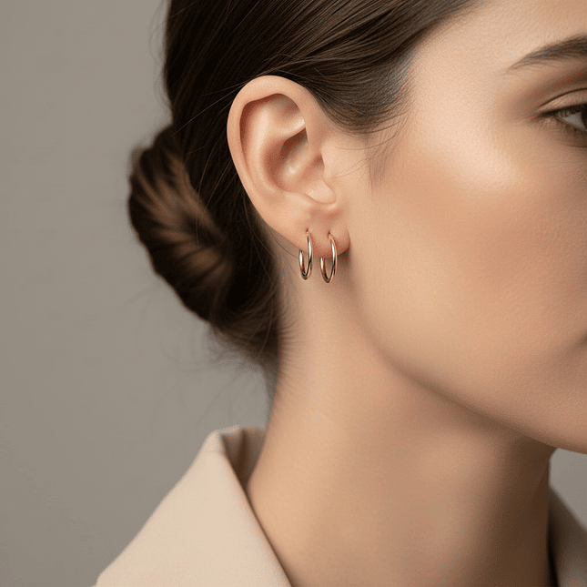 Aretes Candongas Lisas Oro Laminado 18k 2