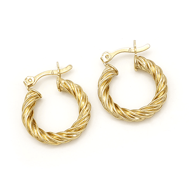 Aretes Candongas Melcocha Oro Laminado 18k 1