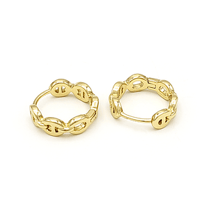 Aretes Candongas Gucci Oro Laminado 18k