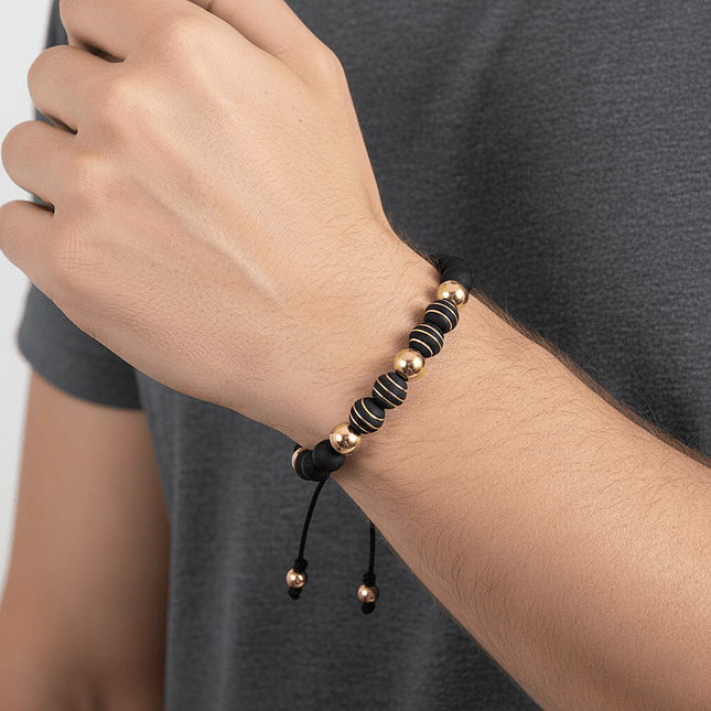 Pulsera con Neopreno Oro Laminado 18K 3