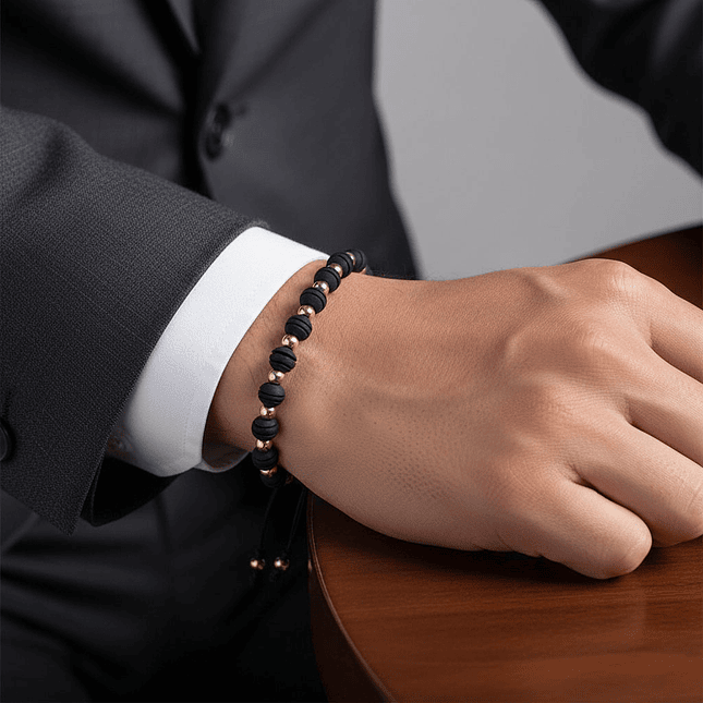 Pulsera con Neopreno y Oro Laminado 18K 4