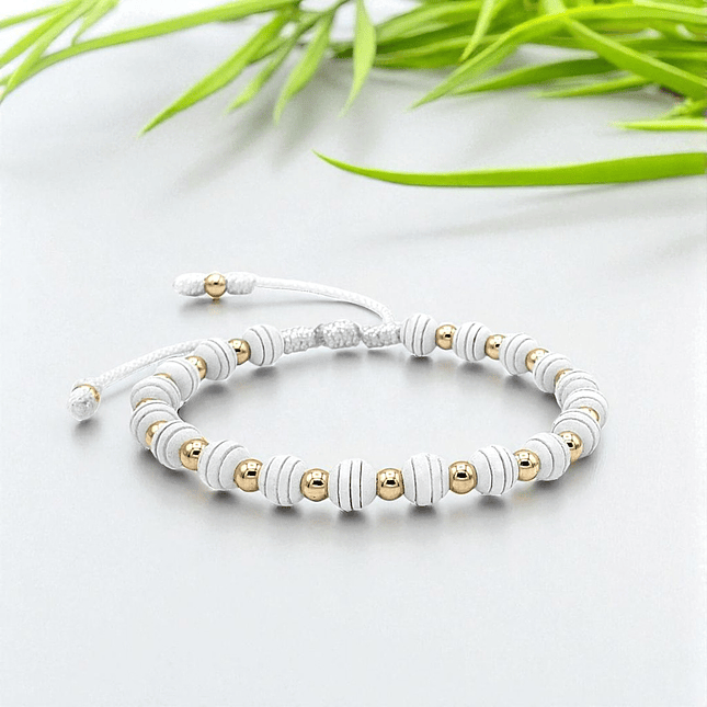 Pulsera con Neopreno y Oro Laminado 18K 9