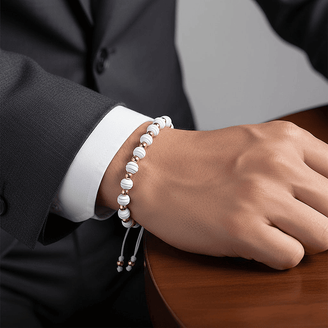 Pulsera con Neopreno y Oro Laminado 18K 6