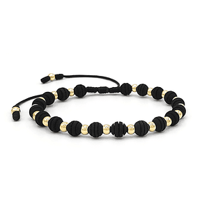 Pulsera con Neopreno y Oro Laminado 18K