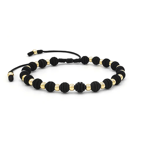 Pulsera con Neopreno y Oro Laminado 18K