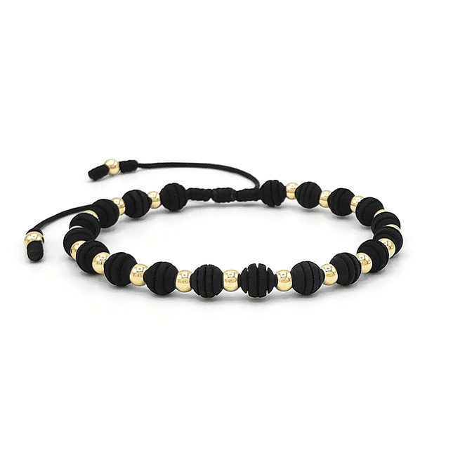 Pulsera con Neopreno y Oro Laminado 18K 1