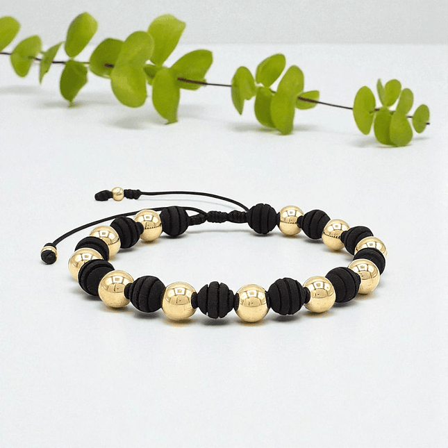 Pulsera con Neopreno Oro Laminado 18K 4