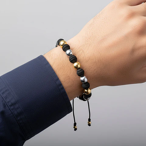 Pulsera Neopreno Oro Laminado 18k