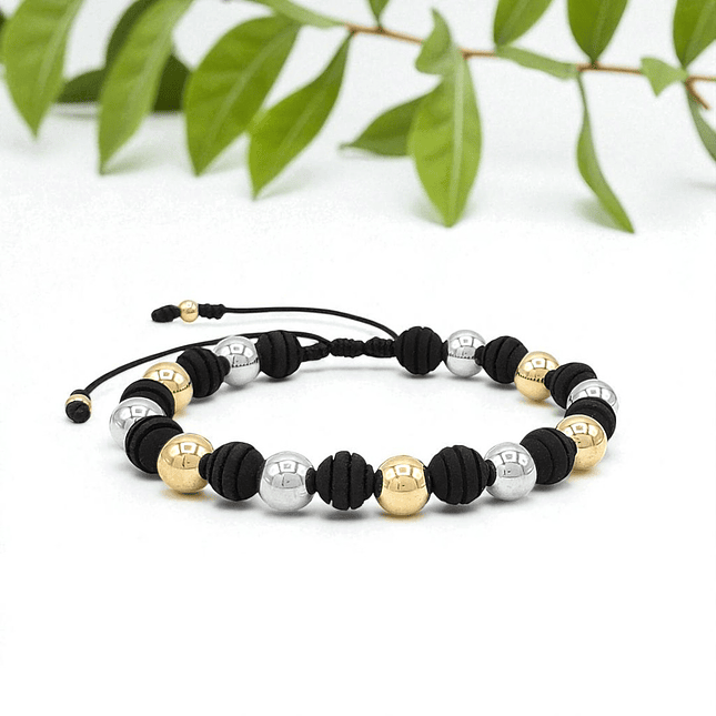 Pulsera Neopreno Oro Laminado 18k 3