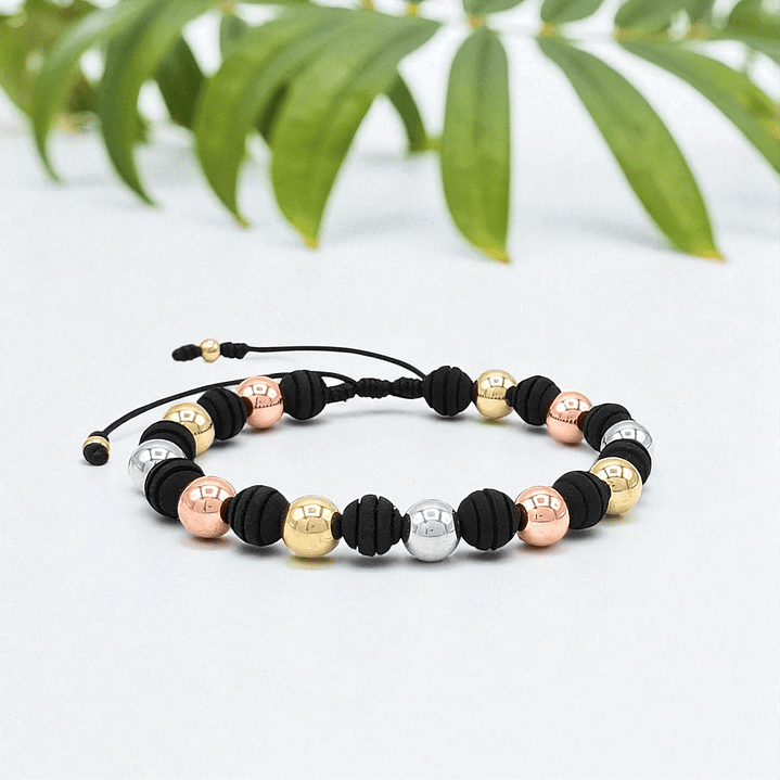 Pulsera con Neopreno y Oro Laminado 18K 2