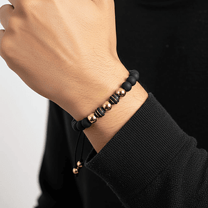 Pulsera con Neopreno Oro Laminado 18k