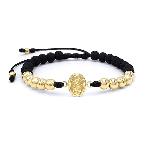 Pulsera Guadalupe Neopreno Oro Laminado 18k