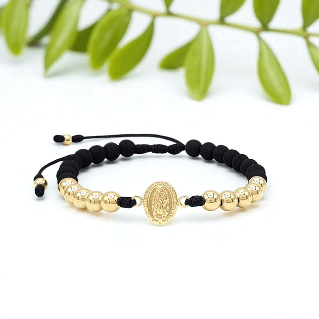 Pulsera Guadalupe Neopreno Oro Laminado 18k 5