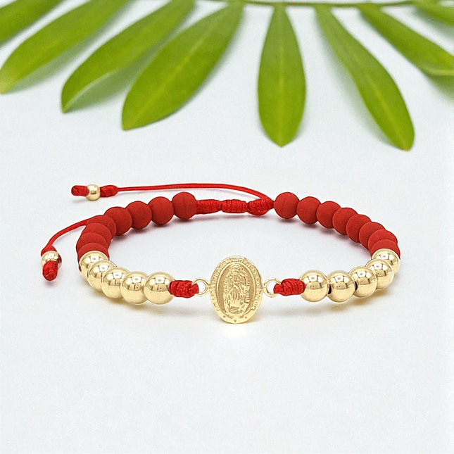 Pulsera Guadalupe Neopreno Oro Laminado 18k 4