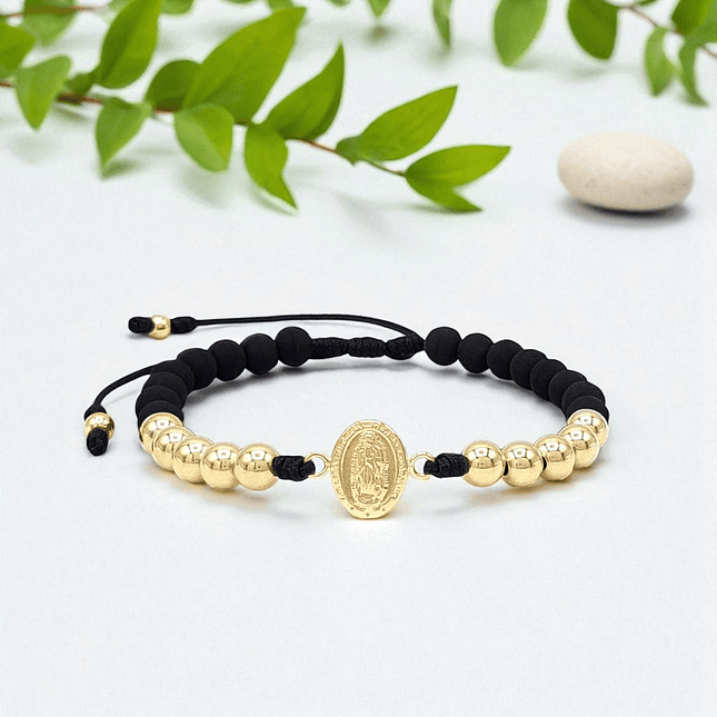 Pulsera Guadalupe Neopreno Oro Laminado 18k 3