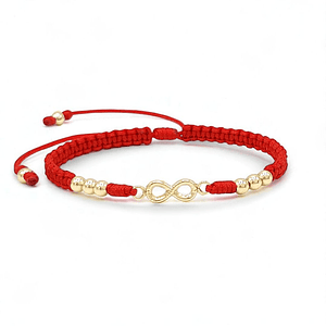 Pulsera Infinito Tejida Oro Laminado 18k