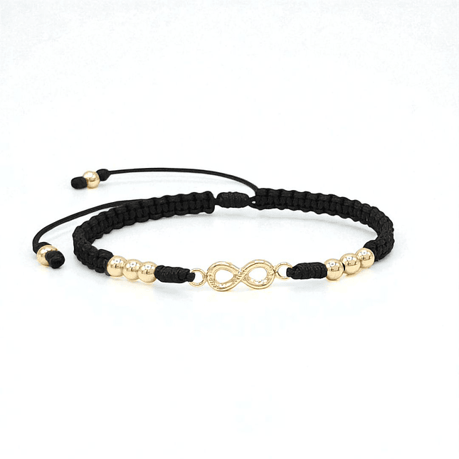 Pulsera Infinito Tejida Oro Laminado 18k 2