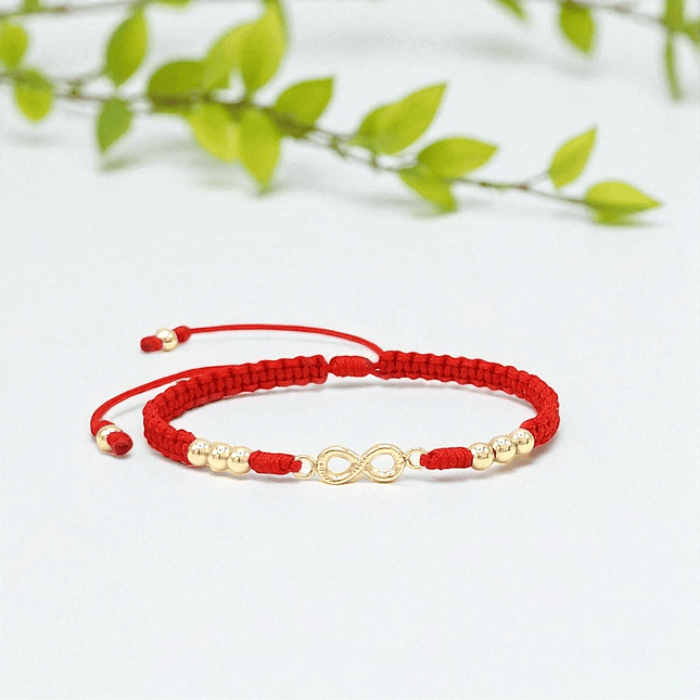 Pulsera Infinito Tejida Oro Laminado 18k 6