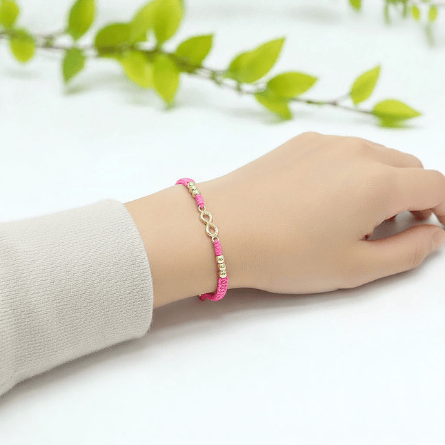 Pulsera Infinito Tejida Oro Laminado 18k 5