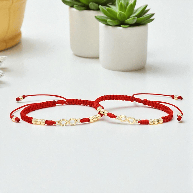 Pulseras para Pareja Infinito Oro Laminado 18k 5