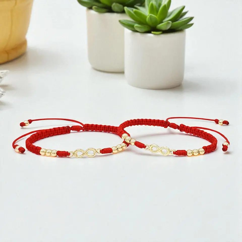 Pulseras para Pareja Infinito Oro Laminado 18k 5