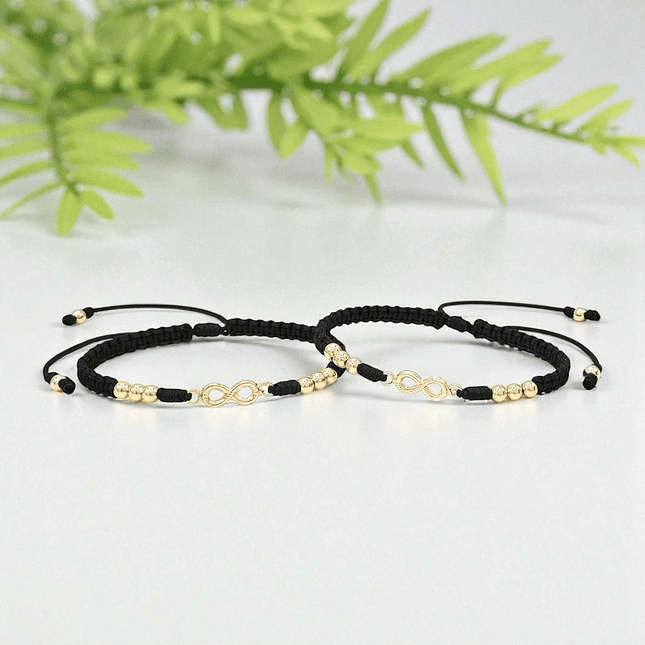 Pulseras para Pareja Infinito Oro Laminado 18k 7
