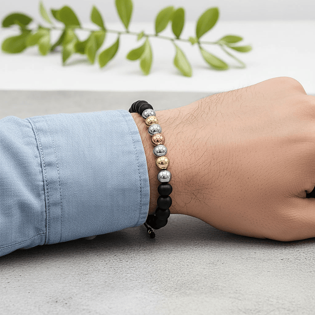 Pulsera Piedra Ónix Oro Laminado 18K 5