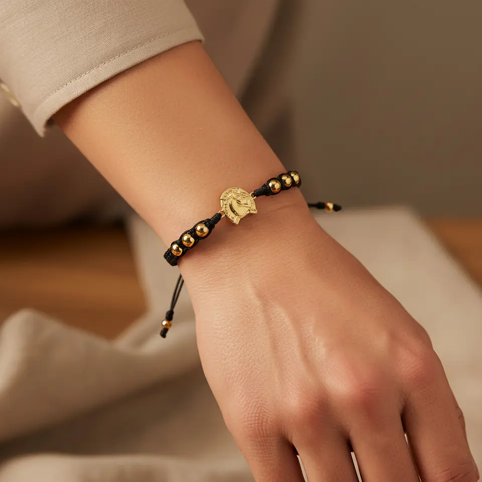 Pulsera Caballo Herradura Oro Laminado 18k 3