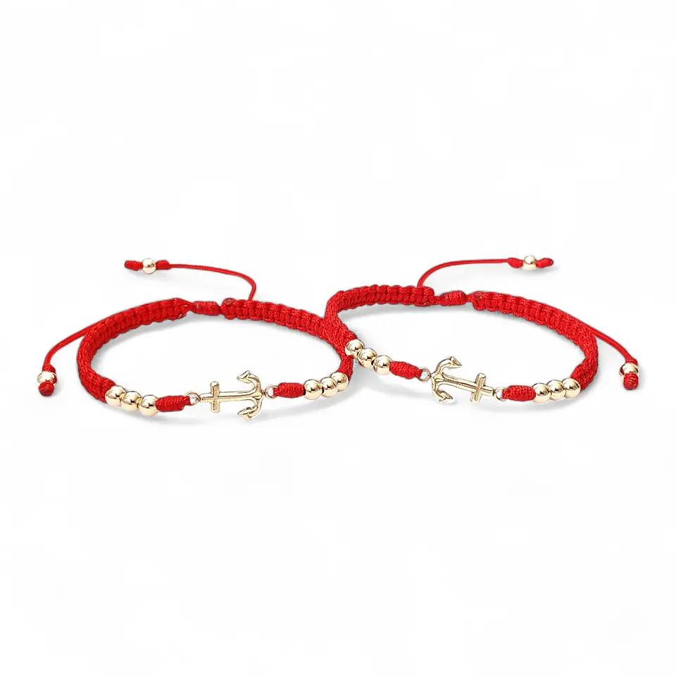 Pulseras para Parejas Anclas Oro Laminado 18k 1