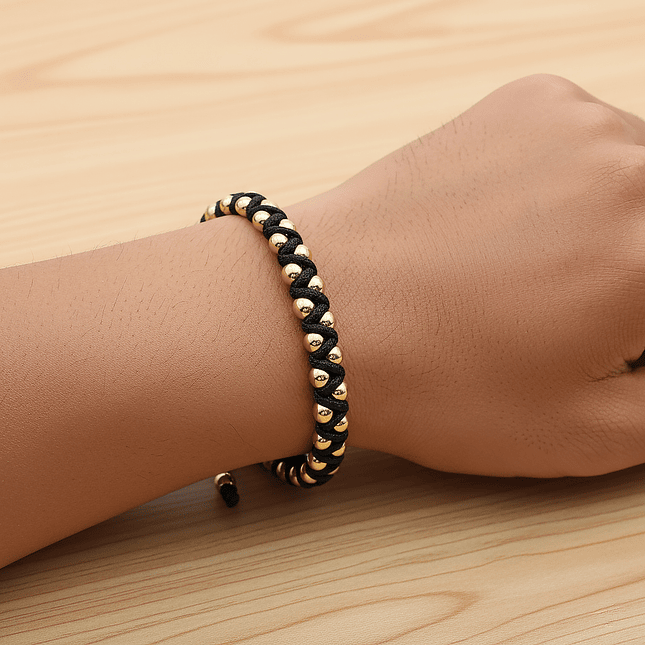 Pulsera Tejida con Oro Laminado 18k 2