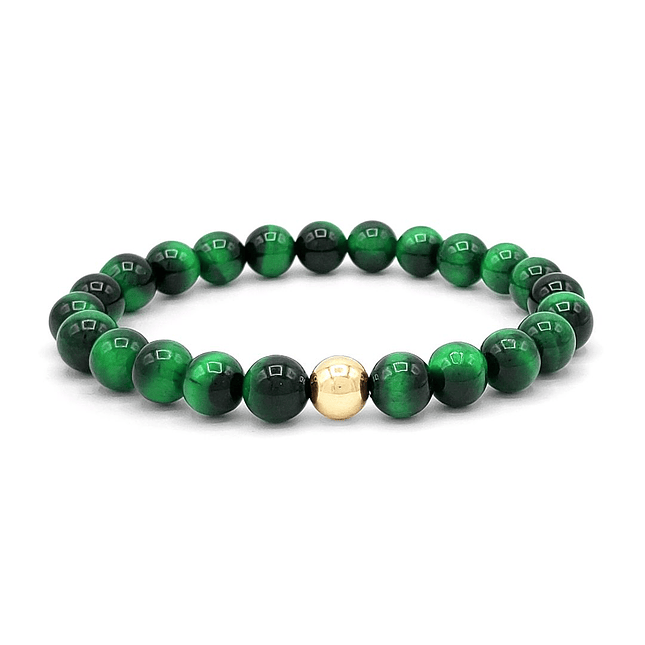 Pulsera Ojo de Tigre Oro Laminado 18k 2