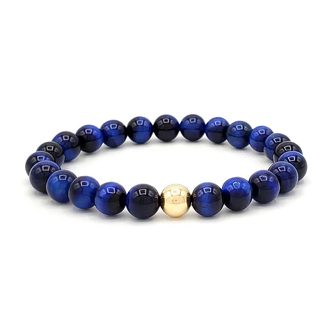 Pulsera Ojo de Tigre Oro Laminado 18k