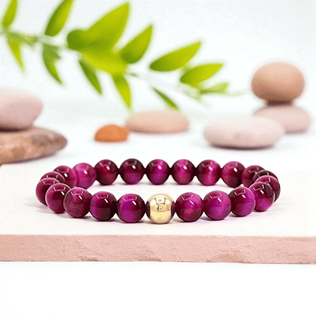 Pulsera Ojo de Tigre Oro Laminado 18k 9