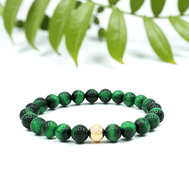 Pulsera Ojo de Tigre Oro Laminado 18k 7