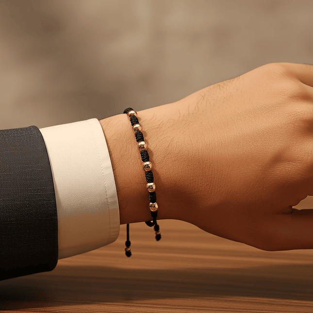 Pulsera 7 Nudos Protección Buena Suerte Oro Laminado 18k (6mm) 4