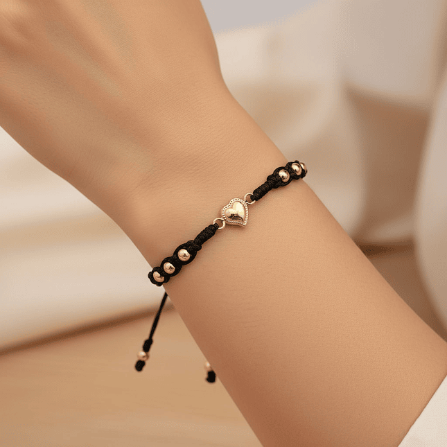 Pulsera Corazón Oro Laminado 18k 4