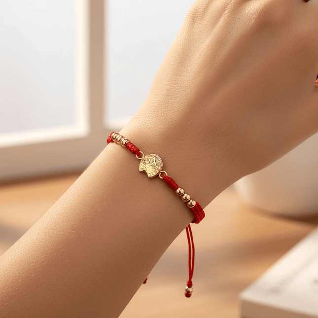 Pulsera Tejida con Caballo Laminado 18k 4