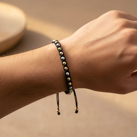 Pulsera Tejida con Oro Laminado 18k y Plata 925
