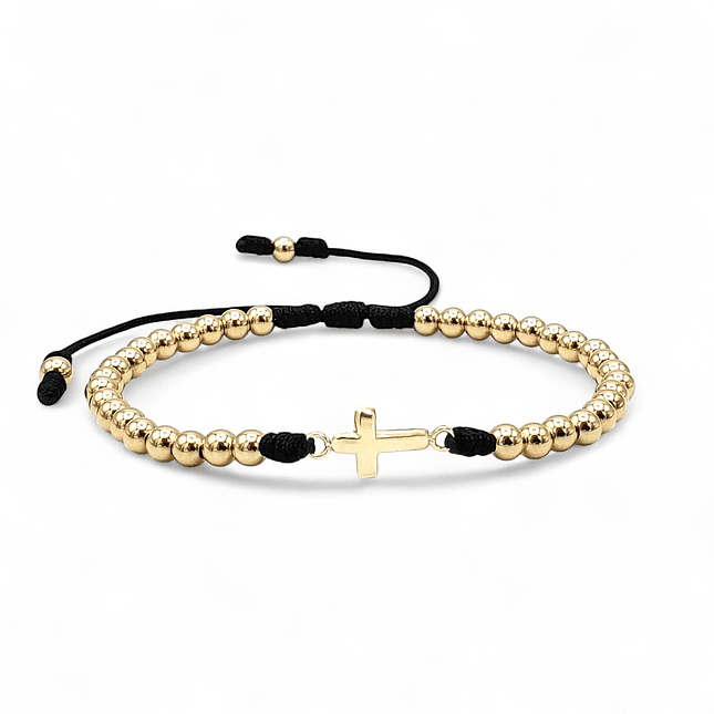 Pulsera Cruz Oro Laminado 18k 1