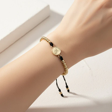 Pulsera San Miguel Arcángel Oro Laminado 18k