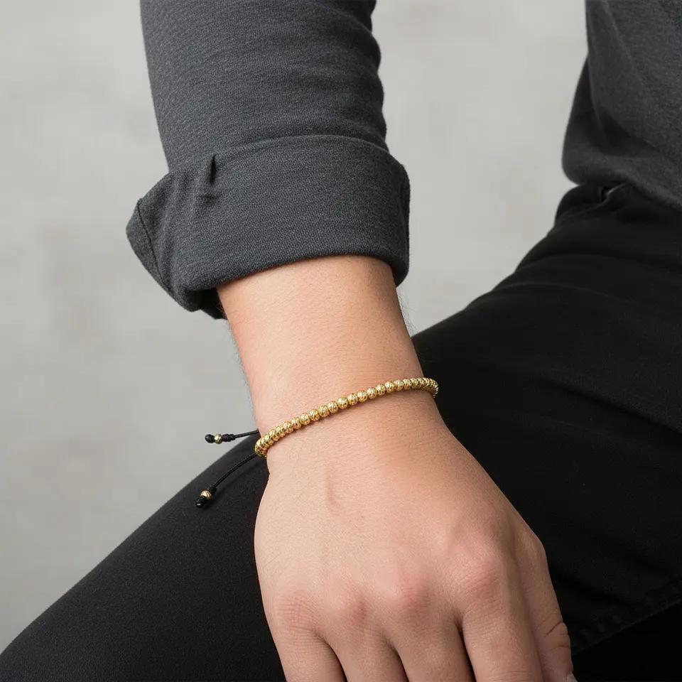 Pulsera Oro Laminado Diamantado 18k (4mm) 3