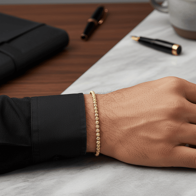 Pulsera Oro Laminado Diamantado 18k (4mm) 2